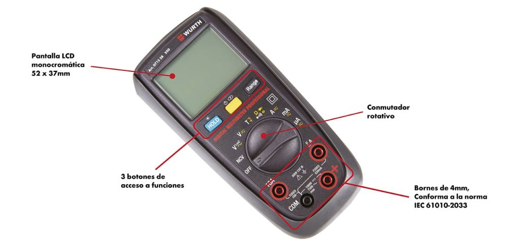 Partes de un multímetro