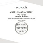 Würth España recibe la medalla de plata de EcoVadis