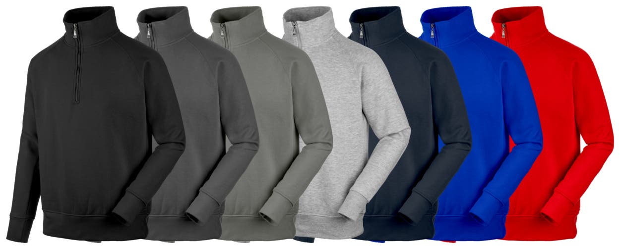 Jersey trabajo con cremallera en cuello