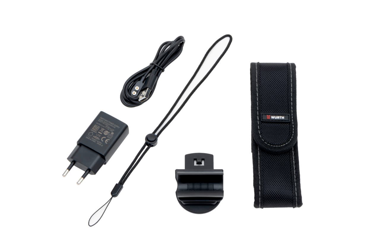 Linterna, batería, accesorios